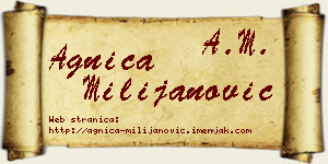 Agnica Milijanović vizit kartica